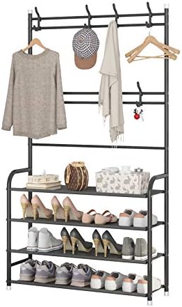 UDEAR Entryway Coat Rack,3-in-1 Hall Tree Multifunctional Storage