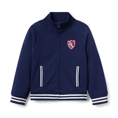 Janie and Jack The J&J Patch Jacket, Navy Blue, 7