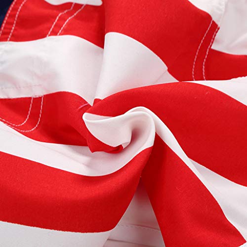 TOTOD Shorts Women Casual Beach Pants American Flag Stripes Stars Print Home Sweatpants Leisure Wild White - Thumbnail 4
