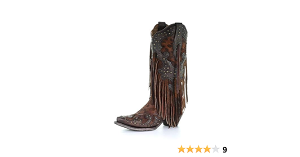 corral leopard fringe boots