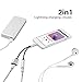 2in1 Lightning Adapter for iPhone,MINIMALISM Lightning Charger and 3.5mm Earphone Cable Adapter [No Music Control] for iPhone 7/7 Plus/6s/6/5s/5 -Silver