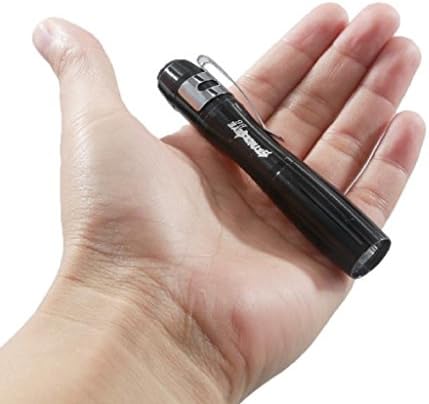 Flashlight, Rukiwa CREE XPE-R3 LED 250LM Lamp Clip Mini Penlight Torch AAA (Black)