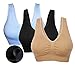 Cabales KINYAOYAO Women's Plus Size Ultimate Comfy Medium Support Sport Bra 3 Pack