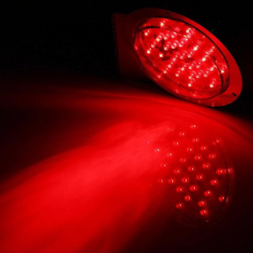 Partsam 4 Inch Round Led Trailer Tail Lights Red 40 Diodes Flange Mount, Sealed 4" Red Stop Turn Signal Brake Marker Tail LED Light for Truck Trailer RV Bus 12V