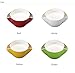 ACBULK MUDHEN MBC Nuts Double Dish Nut Peanuts Cherries Fruits Bowls with Shell Storage for Snacks - Red