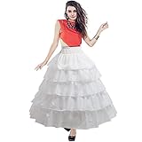 Petticoat Skirt for Girls and Women Puffy Ball Gown Slip 4 Hoop 5 Ruffles Crinoline Underskirt for Prom Wedding Dress
