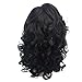Inkach Short Curly Wigs for Black Womens Fluffy Wavy Cosplay Synthetic Hair Wigs (Black)