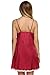 Ekouaer Women Sexy Sleepwear Lace Chemise Nightgown Full Slip Babydoll Sleepwear Satin Nighties(Red,Large)