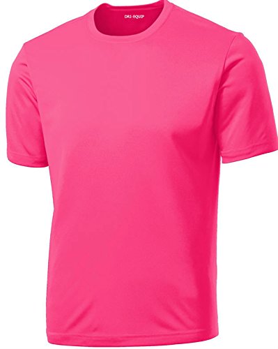 Dri-Equip(tm) Youth Athletic All Sport Training Tee Shirt,M-Neon Pink