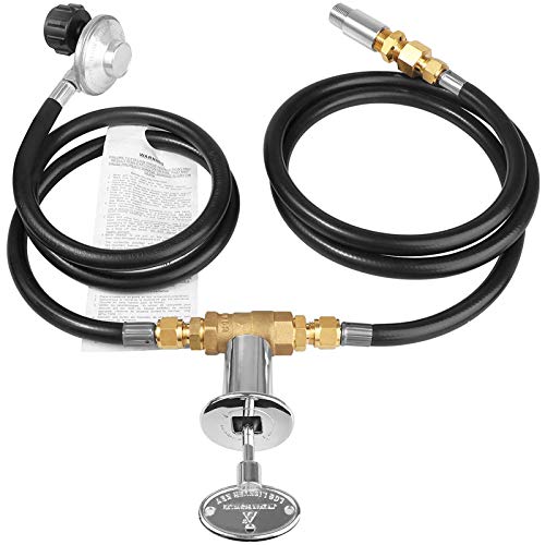 EXCELFU Fire Pit Installation Kit with 1/2" Chrome Key Valve, Propane Gas Fire Pit Valve Control