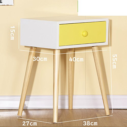 Solid wood bedside table,Simple modern Mini small apartment Bedroom simple storage cabinet Small cupboard American side cabinet-G