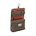 HOJ CO. TREKKER Hanging Toiletry Bag | Canvas & Leather Men's Dopp Kit | Hanging Toiletry Organizer