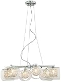 Possini Euro Design Wire and Glass Cylinder Chandelier - Possini Euro Design