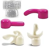 Ultimate Magic Wand Attachments Kit Collection for Hitachi Magic Wand Original, Z Wand Love Magic, & Shibari My Wand Massager - Includes 5 attachments Multipack for Power Magic Wand massager - includes Hummingbird for Men and Women G Spot, TriGasm, Straight and Curved Attachment for Men, Women and Couples