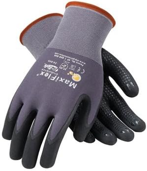 Protective Industrial Products 34-844/S 34-844/S Small MaxiFlex Endurance by ATG 15 Gauge Abrasion Resistant Black Micro-Foam Nitrile Palm And Fingertip Coated Work Gloves With Gray Seamless Knit Nylon Liner And Continuous Knit Wrist (1/PR)