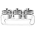 VANRA High Quality 304 Stainless Steel Seasoning Containers Spice Jar Spice Rack Condiment Cruet Bottle Kitchen Supplies Salt Pepper Sugar Storage Organizers with Serving Spoons, Spice Stand, Set of 3
