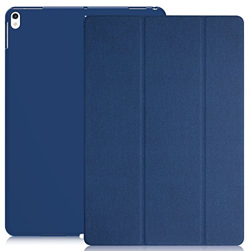 KHOMO iPad Pro 10.5 Inch Case - Dual Twill Blue Super Slim Cover with Rubberized Back and Smart Feature (Built-in Magnet for Sleep/Wake Feature)