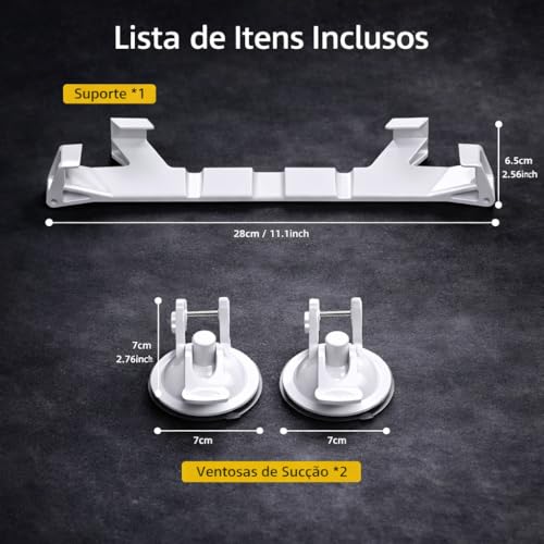 Suporte Starlink Mini para Carro Painel e Para-brisa com Ventosa Alta Sucção, Fixação Estável Antivibração, Compatível com Veículos, Posicionamento Seguro sem Obstrução, Material Resistente