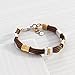Silpada 'Tan Lines' Sterling Silver, Brass, and Genuine Leather Link Bracelet, 7