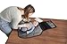Alphabetz Portable Baby Changing Pad Diaper Bag Mat & Foldable Travel Changing Station with Bonus Wipe Case, Black