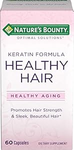 Image of Nature's Bounty Optimal Solutions Healthy Hair Keratin Formula, 60 Capsules