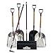 Forest Hill Manufacturing General Purpose Poly Gardener Scoop Shovel (Black Poly, 48-Inch)