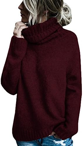 Beautife Womens Sweaters Casual Turtleneck Long Sleeve Soft Knitted Sweater Pullover