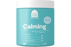 Open Farm Calming Chews, Dog Supplement, Dog Vitamins, Promote Calmness and Reduce Anxiousness Using Traceable and Vet-Approv