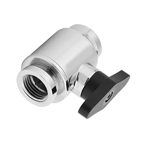 Richer-R Water Cooling System,G1/4" Internal Thread Silver Water Cooling Valve Water Ball Valve with Handle for Computer Water Cooling System(Black)