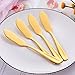 Baikai Stainless Steel 18/10 Cheese Desert Knives, Set of 4, Gold Breakfast Butter Knife, Slicer Sandwich Spreader