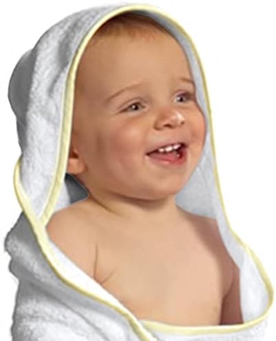 First Big Steps  Bamboo Hooded Towel for Baby, Green, 36 Inch by 36 Inch