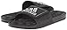 adidas Performance Men's Logo Sandals,Black/Metallic Silver/Black,13 M US