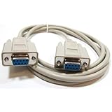 Serial Null Modem DB9 Female to Female Molded 6 ft (Crossover)