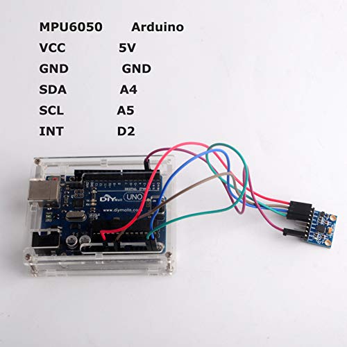 MPU-6050 Accelerometer Gyro Sensor 6DOF Six-Axis IMU for Arduino Quadcopter Drone RC, 3-5V I2C Compass 40P Female to Male Dupont Cable, 40P Male Pin Header
