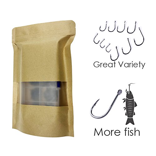 T-Siji 10 Multiple Sizes High Carbon Steel Freshwater Or Saltwater Circle Offset point Octopus Fishing Fish Hook Set For Father Day Gift, Pack of 500 - Thumbnail 4