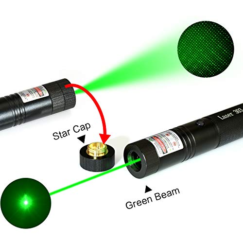 Green Laser Pointer Tactical Hunting Rifle Scope Sight Laser Pen, Demo Remote Pen Pointer Projector Travel Outdoor Flashlight, LED Interactive Baton Funny Laser Toy