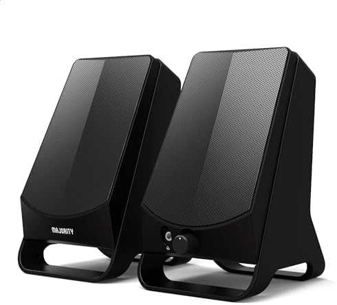 Majority DX10 PC Speakers with USB Power Supply for Desktop or