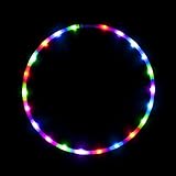 LED Hula Hoop Fully Rechargeable and Collapsable - 28 Color Strobing and Changing LED Lights - Multiple Sizes Available - Light Up Hoola Hoops