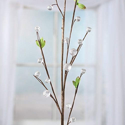 Factory Direct Craft Package of 6 Hand Wrapped Clear Acrylic Artificial Berry Gem Sprays