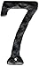 NACH House Numbers for Outside, 5.5 inch Black Address Numbers for House - Number 7 - Rustic Numbers for Outside with Mounting Hardware