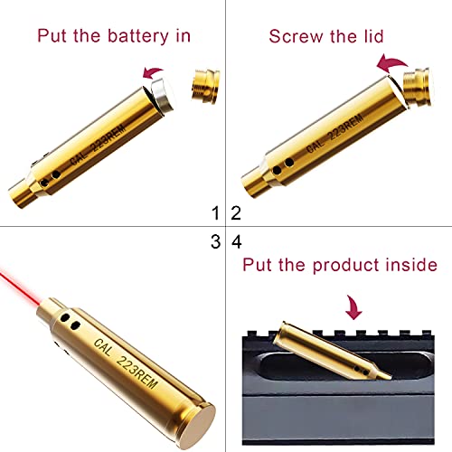 Nelahol Bore Sight Cal .223 Rem Boresighter 5.56 Boresight 223 5.56x45