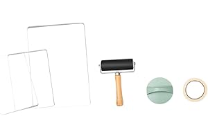 Fenteer Gel Printing Plate Kit Monoprinting Gelli Plates Easy to Sturdy Practical Easy to Use Art Printmaking Tool