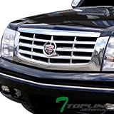 Topline Autopart Factory Front Bumper Grill Grille Badge Emblem Wreath 2P 02-06 Cadillac Escalade