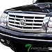 Topline Autopart Factory Front Bumper Grill Grille Badge Emblem Wreath 2P 02-06 Cadillac Escalade