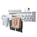 Tangkula Wall Mount Drying Rack Bathroom Home Expandable Towel Rack Drying Laundry Hanger Clothes Rack (Wood)