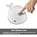Anpress Cute Dolphin Design Silicone Colorful Night Light USB Rechargeable Sensitive Tap Control Bedroom Light with Softlight, Stronglight and 4 Colorful Light for Baby Room, Bedroom, Nursery, Outdoor