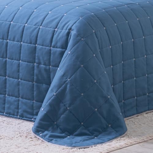 Cobre Leito Valence Hipercal 400 Fios Matelado Toque Percal (Azul Petróleo, Casal Queen) | Hipoalergênico