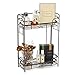 EZOWare 2 Tier Countertop Rack, Kitchen Bathroom Organizer Storage Wire Shelves Basket -Black