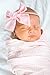 3 Baby Girl Hair Bows on Nylon Headbands | Fabric 