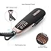 Hair Straightener Brush Fast Heating Hot Hair Straightening Brush Travel Size Ceramic Heated Beard Straightener Brush Anti-Scald Auto-Off Dual Voltage Portable Frizz-Free Electric Straightening Comb
